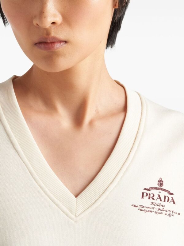 Prada logo-print cotton sweatshirt - Image 4