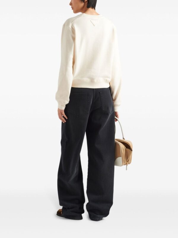 Prada logo-print cotton sweatshirt - Image 3