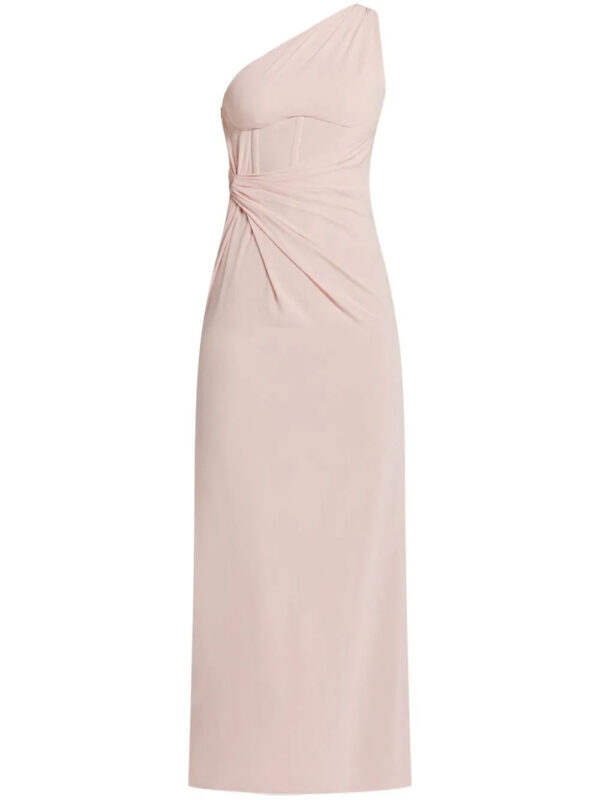Versace  one-shoulder silk maxi dress