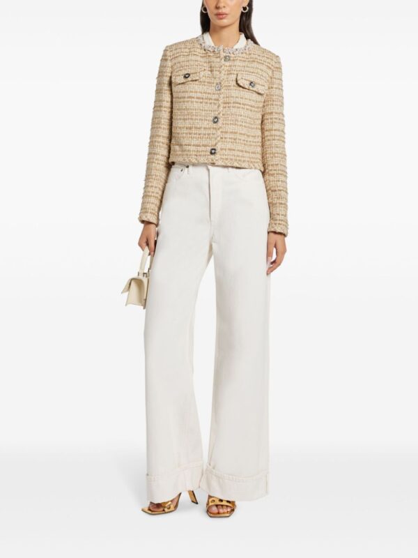 Versace  crystal-embellished tweed jacket - Image 2
