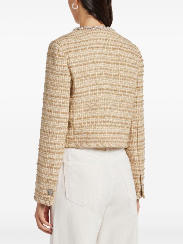 Versace  crystal-embellished tweed jacket - Image 4
