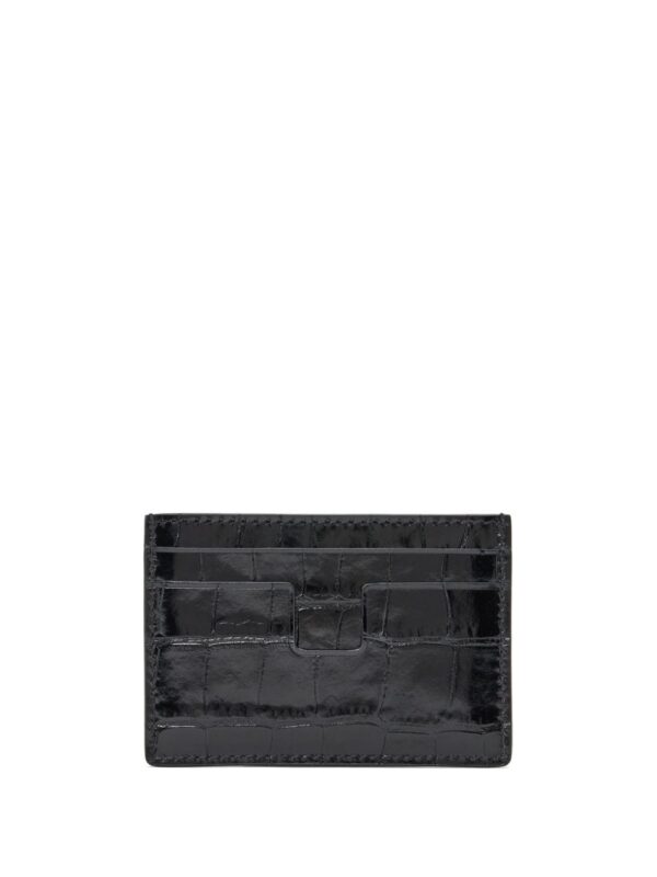 TOM FORD crocodile-effect leather cardholder