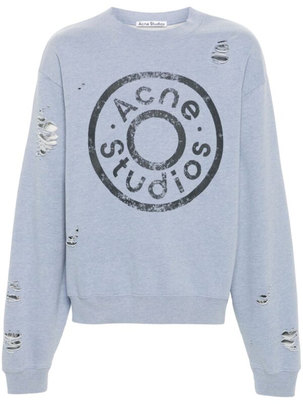 Acne Studios  logo-print distressed sweater