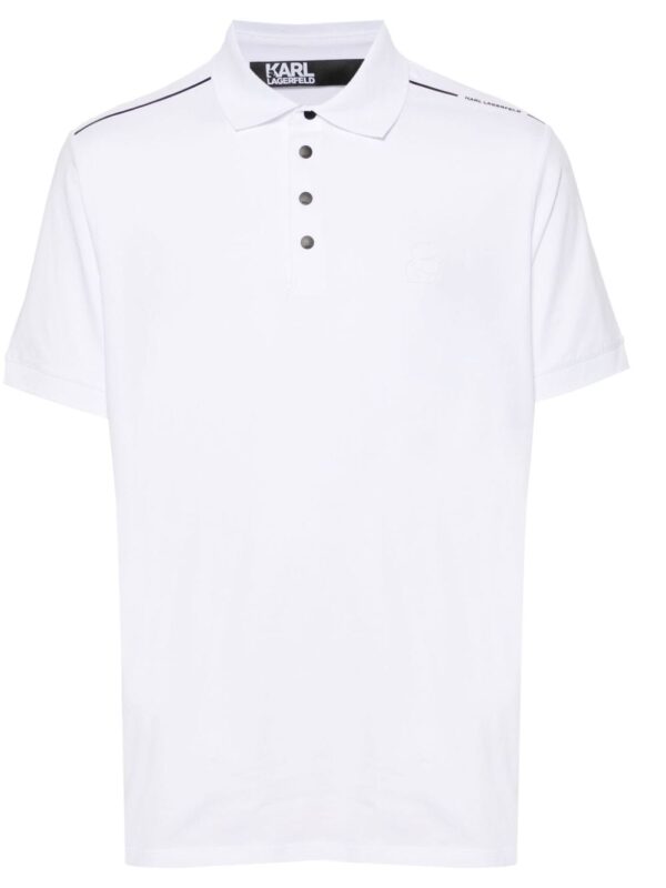 Karl Lagerfeld logo-print jersey polo shirt