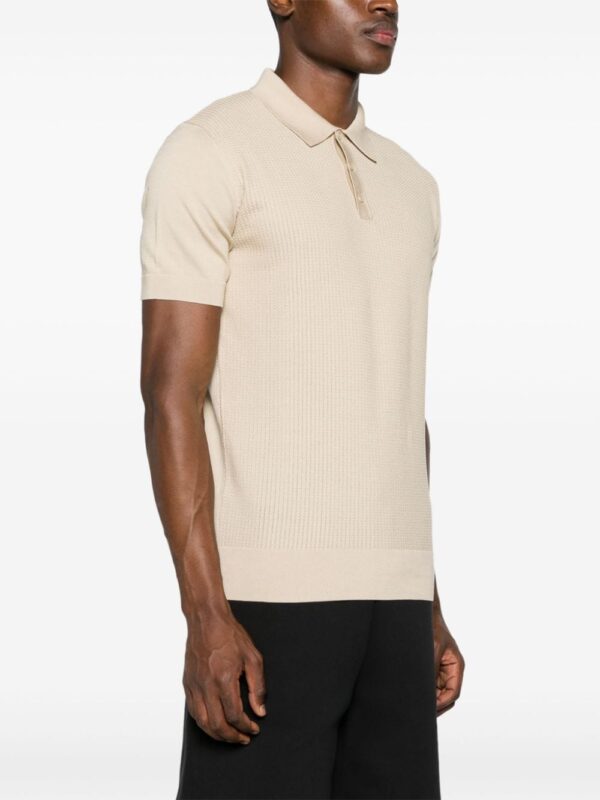 Karl Lagerfeld braided-knit cotton polo shirt - Image 3