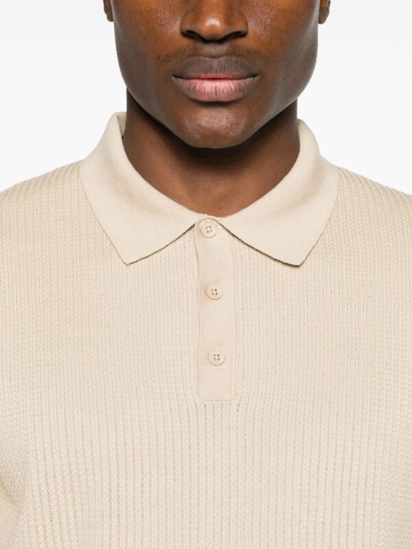 Karl Lagerfeld braided-knit cotton polo shirt - Image 5