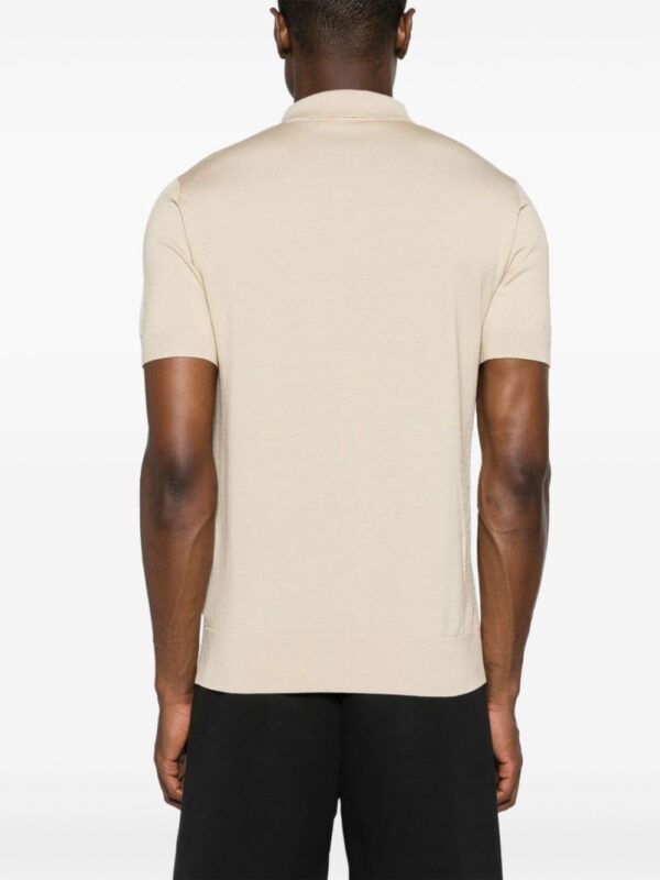 Karl Lagerfeld braided-knit cotton polo shirt - Image 4