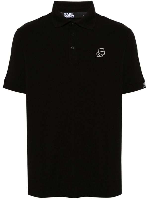 Karl Lagerfeld logo-print reflective detailing polo shirt