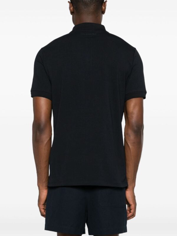 Karl Lagerfeld logo-patch jersey polo shirt - Image 4