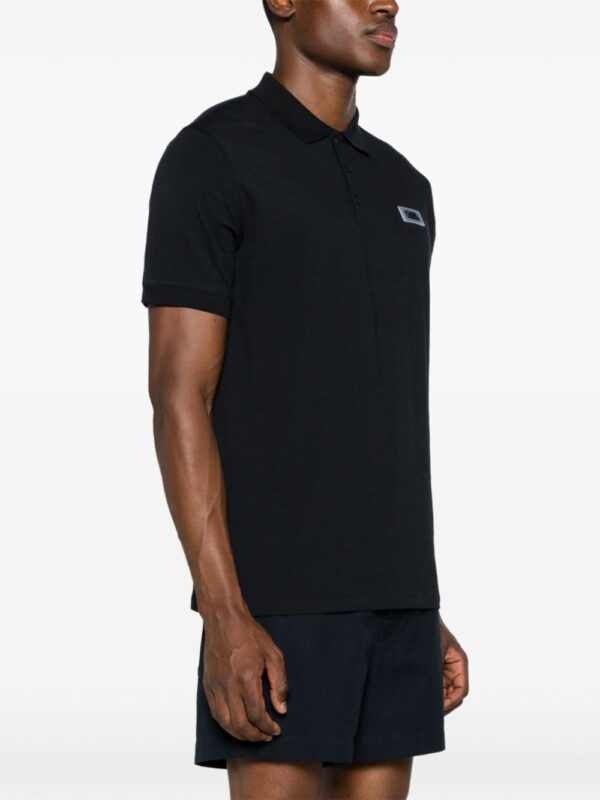 Karl Lagerfeld logo-patch jersey polo shirt - Image 3
