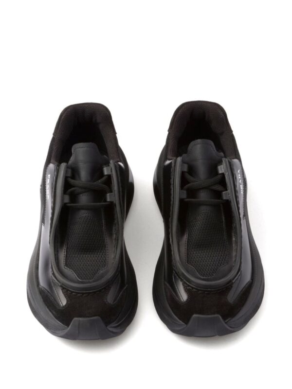 Prada logo print panelled sneakers - Image 5