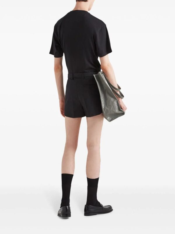 Prada  logo-patch cotton T-shirt - Image 3
