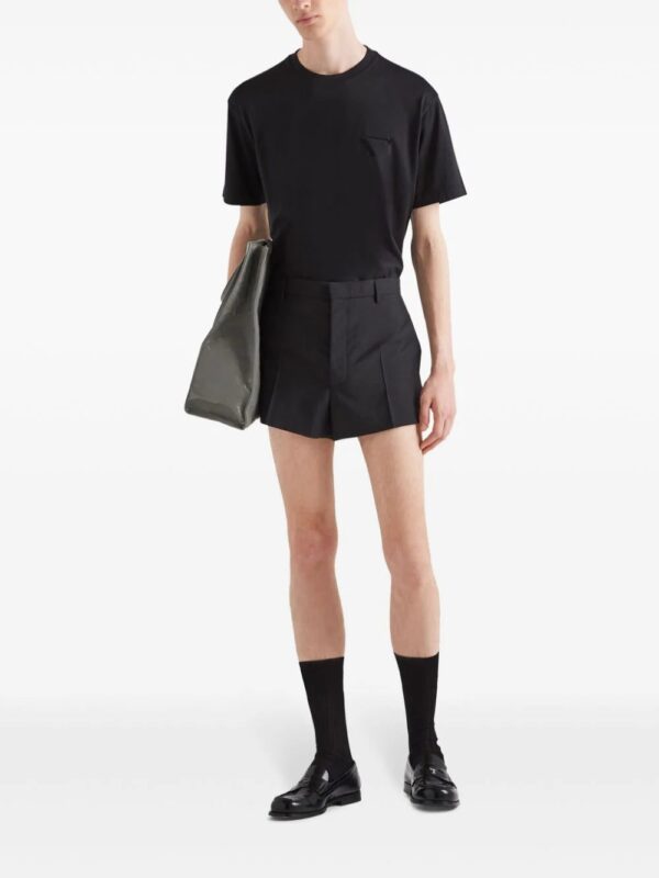 Prada  logo-patch cotton T-shirt - Image 2