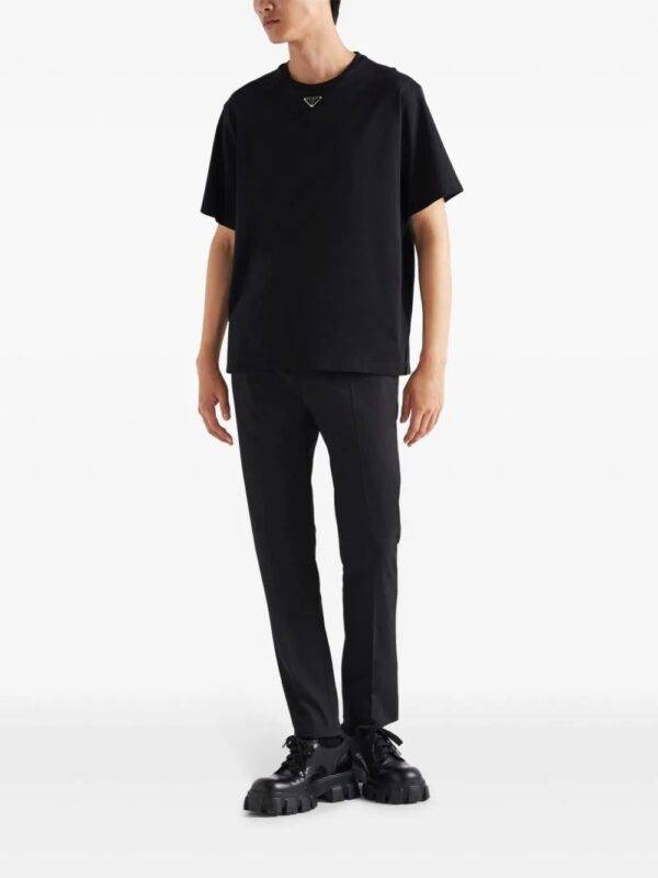 Prada  triangle-logo cotton T-shirt - Image 2