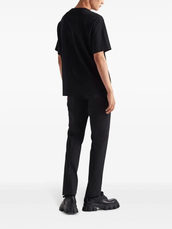 Prada  triangle-logo cotton T-shirt - Image 3