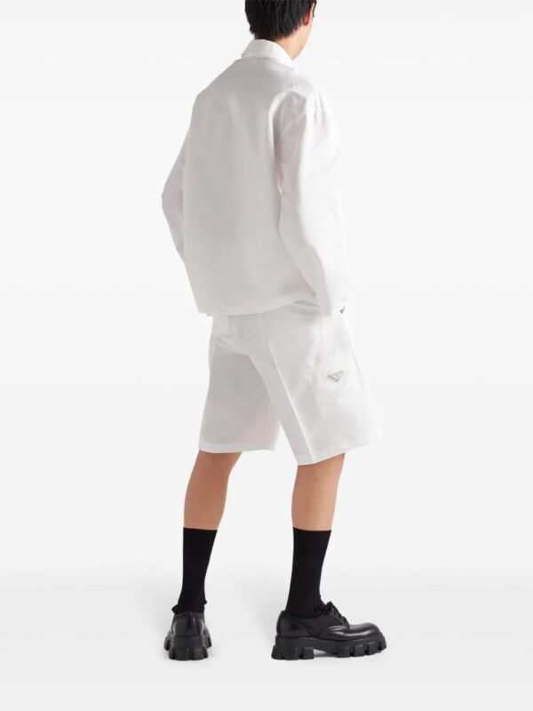 Prada  triangle-logo cotton jacket - Image 3