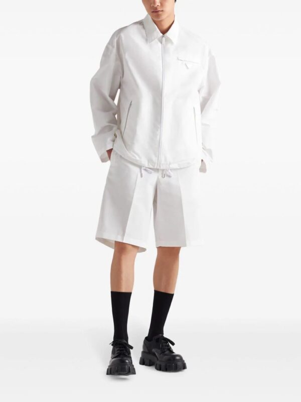 Prada  triangle-logo cotton jacket - Image 2