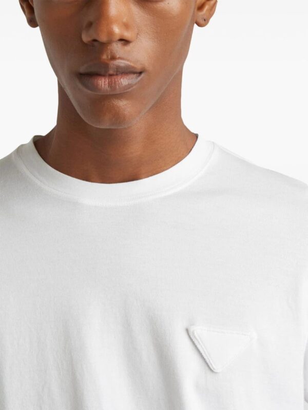 Prada  triangle-logo cotton T-shirt - Image 4