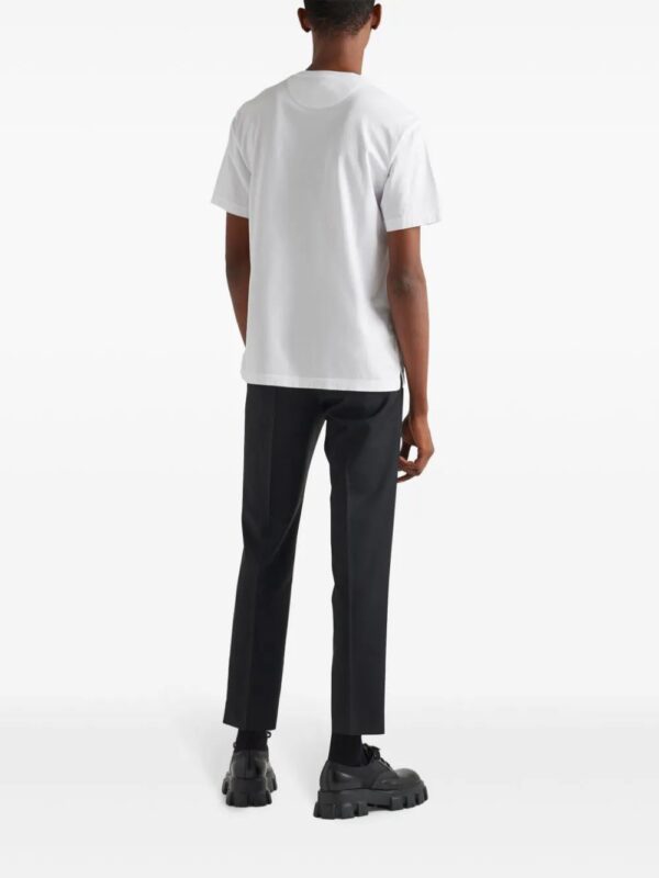 Prada  triangle-logo cotton T-shirt - Image 3