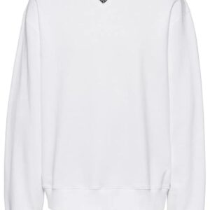Prada  logo-plaque cotton sweatshirt