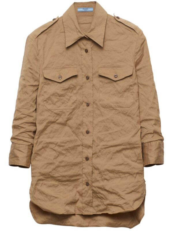 Prada  crinkled poplin shirt