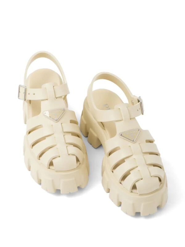 Prada  Monolith 55mm triangle-logo sandals - Image 4