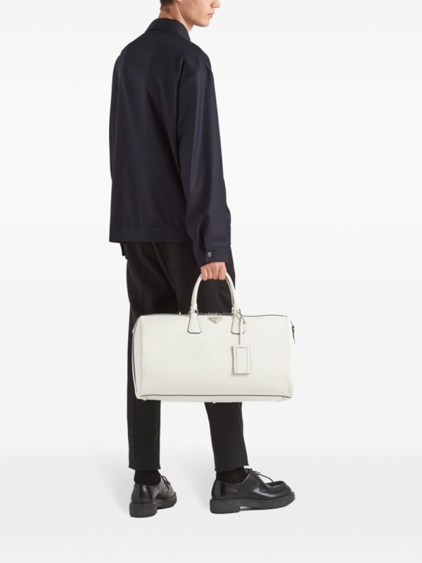 Prada triangle-logo wool-silk jacket - Image 3