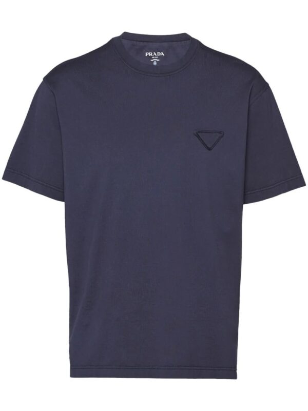 Prada  logo-patch cotton T-shirt
