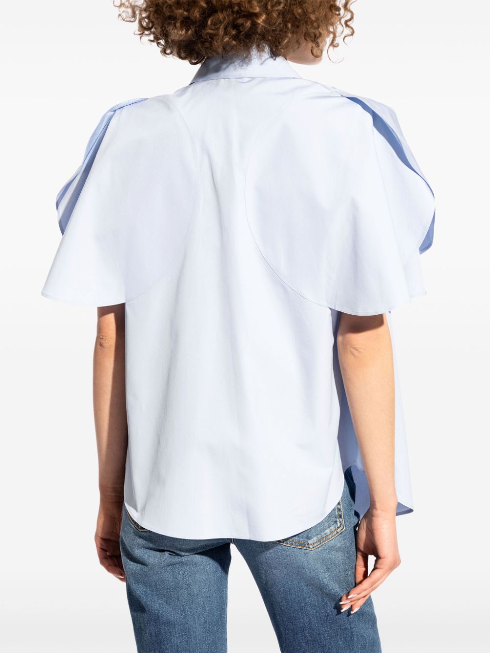 Stella McCartney flutter-sleeve cotton shirt - Image 4