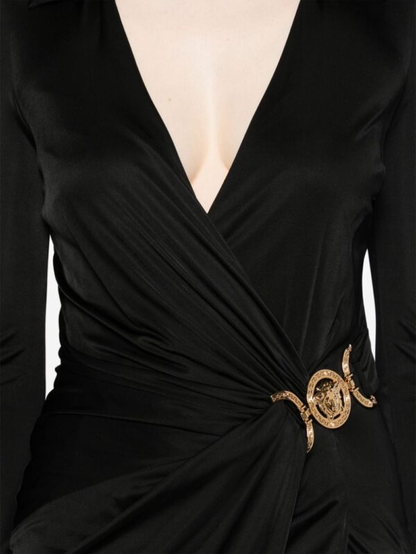 Versace Medusa-plaque jersey midi dress - Image 5