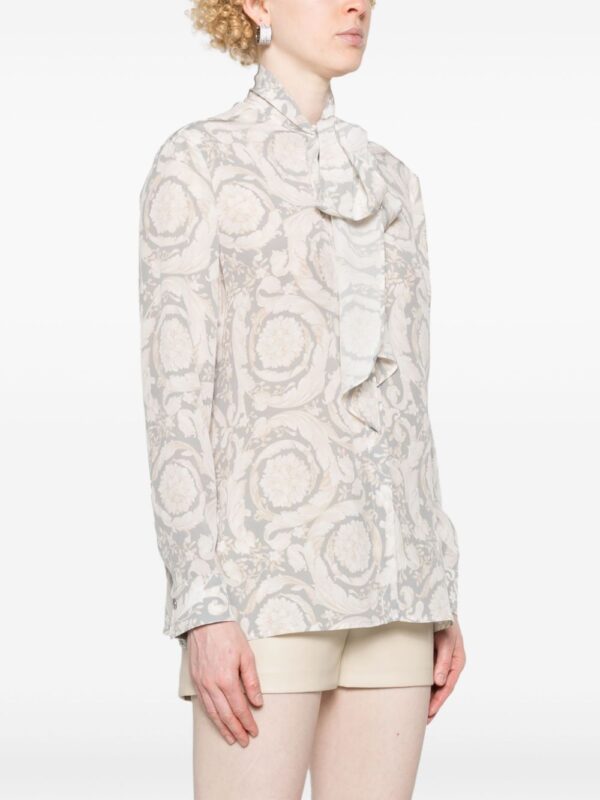 Versace  Barocco-print crepe shirt - Image 3