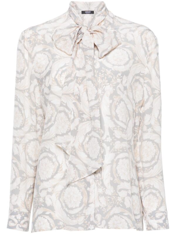 Versace  Barocco-print crepe shirt
