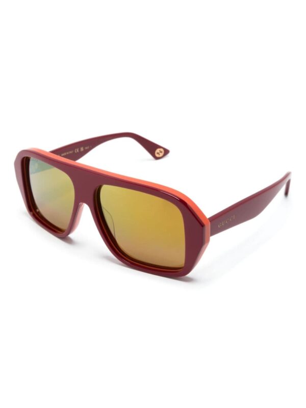 Gucci Eyewear logo-engraved oversize-frame sunglasses - Image 2