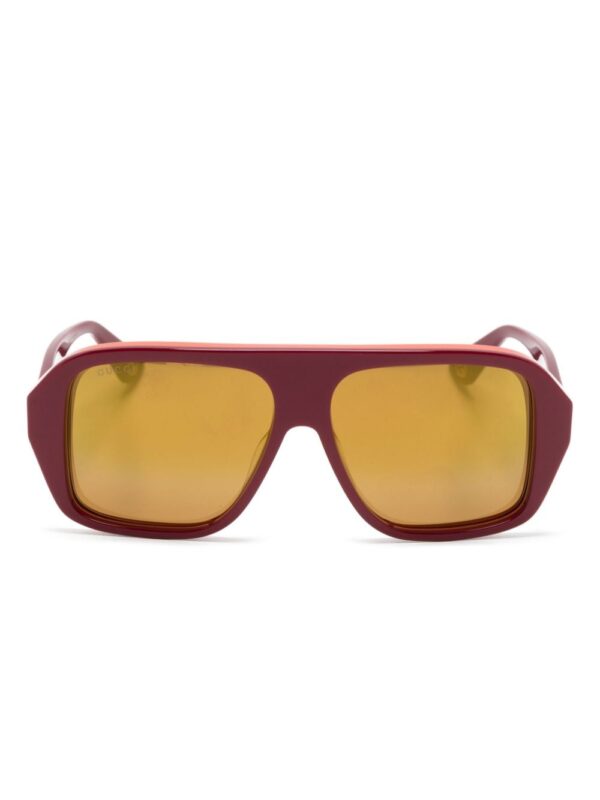 Gucci Eyewear logo-engraved oversize-frame sunglasses