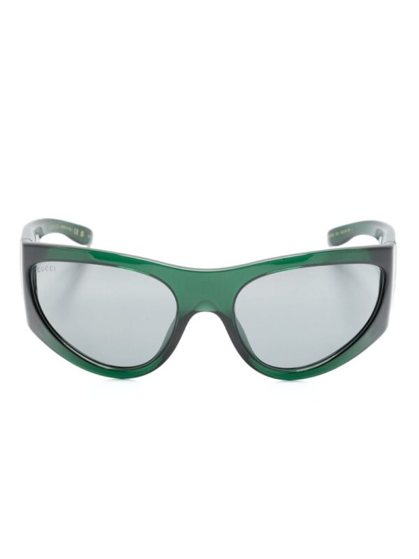 Gucci Eyewear wraparound-frame translucent sunglasses