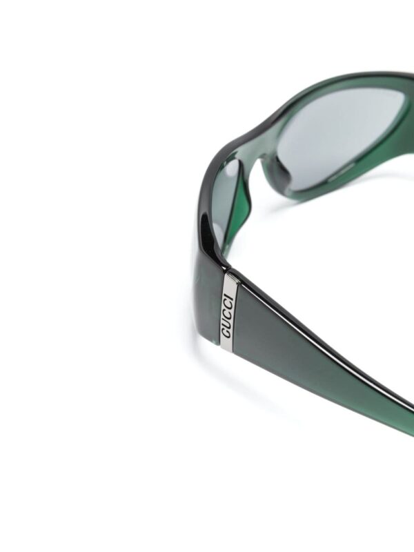 Gucci Eyewear wraparound-frame translucent sunglasses - Image 3