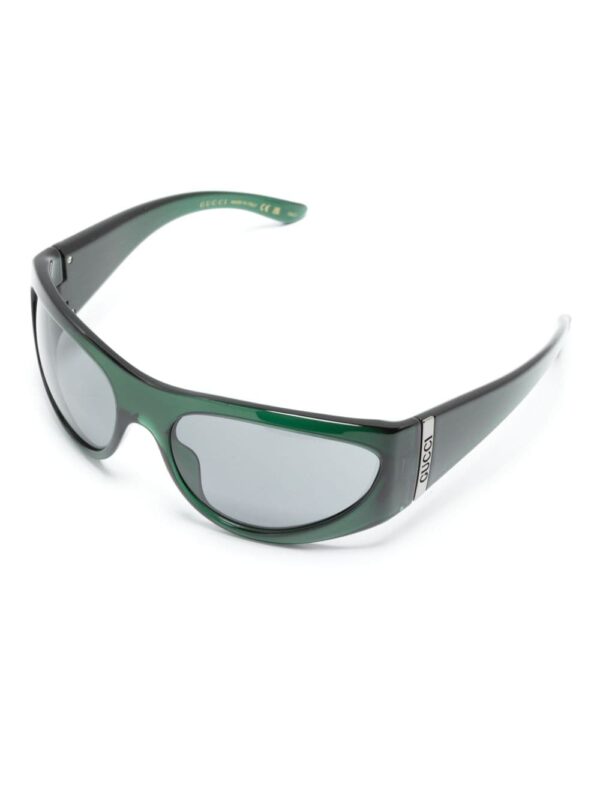 Gucci Eyewear wraparound-frame translucent sunglasses - Image 2