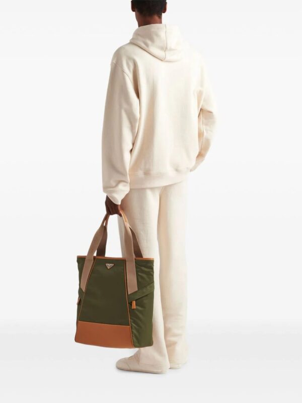 Prada  triangle-logo cotton hoodie - Image 3