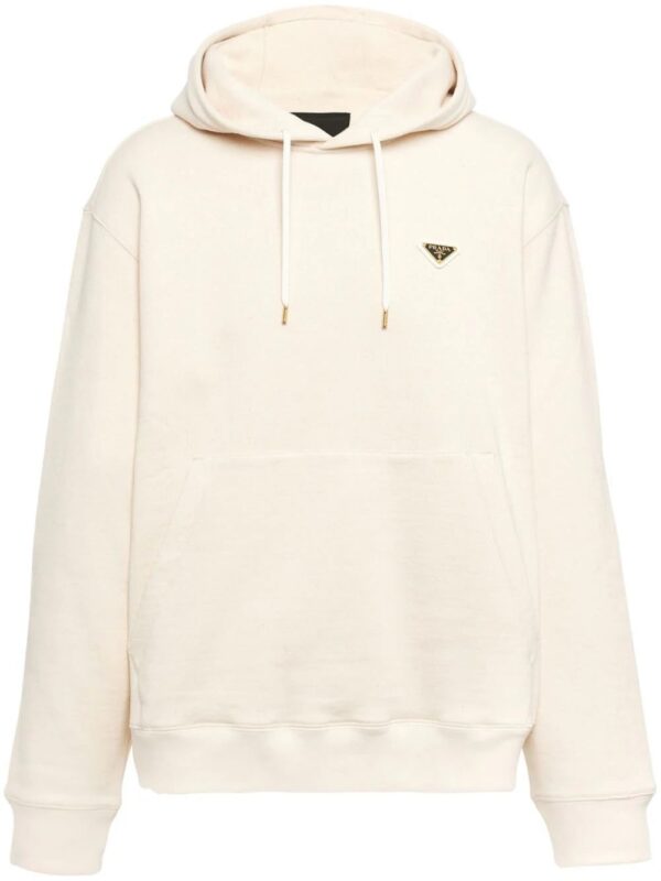 Prada  triangle-logo cotton hoodie