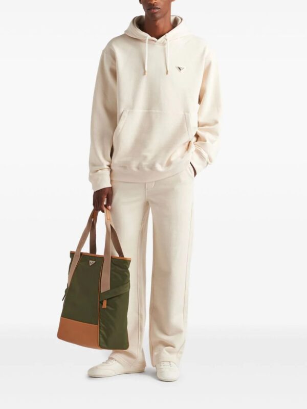 Prada  triangle-logo cotton hoodie - Image 2