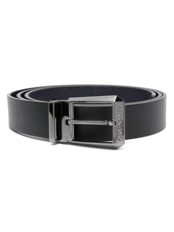 Ferragamo  Gancini-plaque reversible leather belt