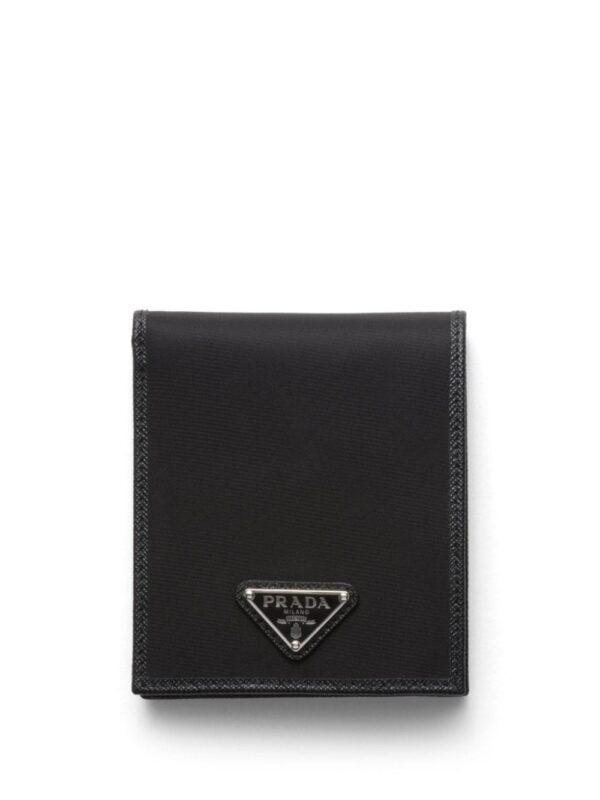 Prada logo-plaque bi-fold wallet