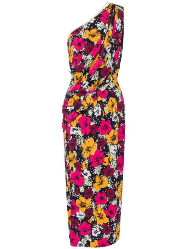 MOSCHINO JEANS  one shoulder midi dress