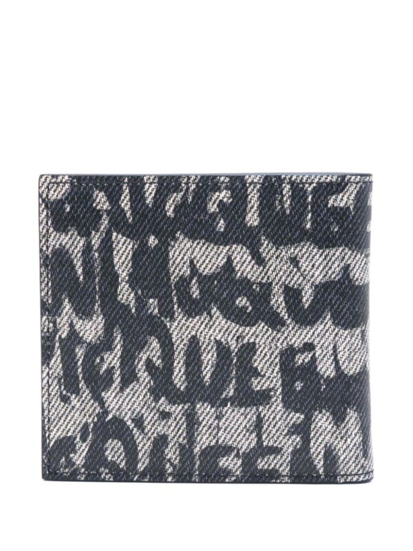 Alexander McQueen graffiti logo-print bi-fold wallet - Image 2