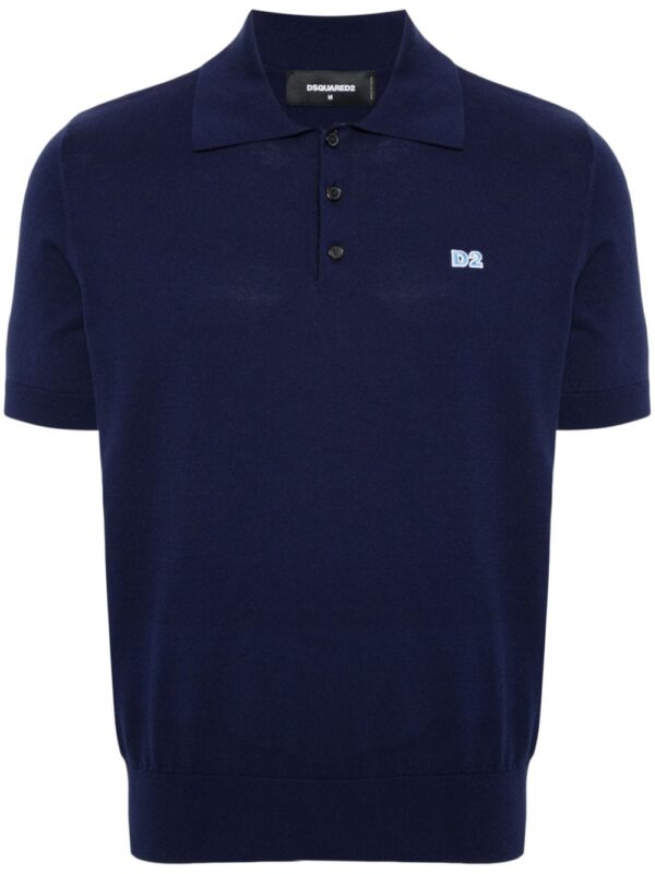 DSQUARED2  logo-embroidered cotton polo shirt