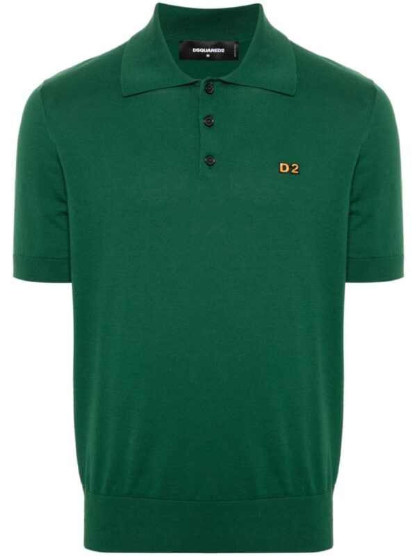 DSQUARED2  logo-embroidered cotton polo shirt