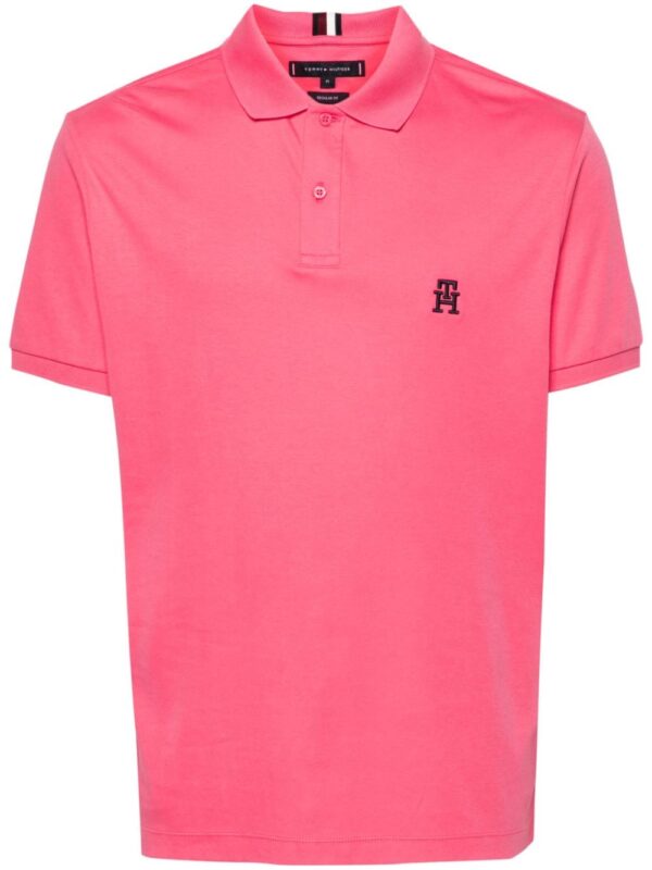 Tommy Hilfiger logo-embroidered organic cotton polo shirt