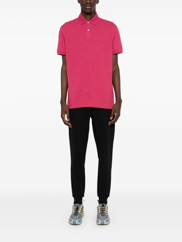Tommy Hilfiger logo-embroidered textured-finish polo shirt - Image 2