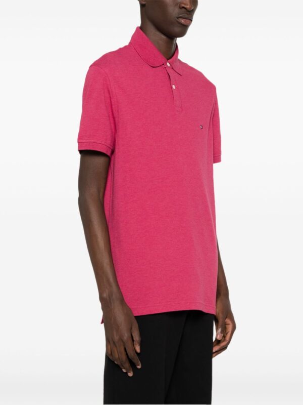 Tommy Hilfiger logo-embroidered textured-finish polo shirt - Image 3