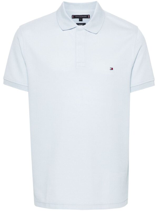 Tommy Hilfiger logo-embroidered textured-finish polo shirt